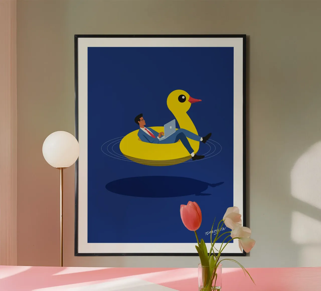 Telearbeit Poster von Tamsen Design