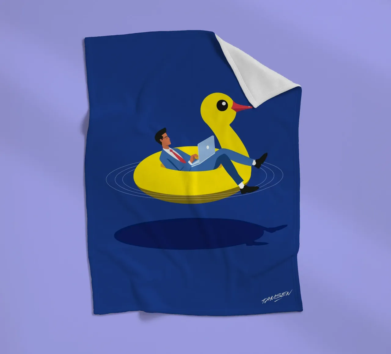 Telearbeit Fleecedecke von Tamsen Design