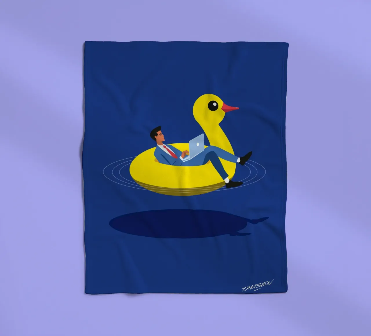 Telearbeit Fleecedecke von Tamsen Design