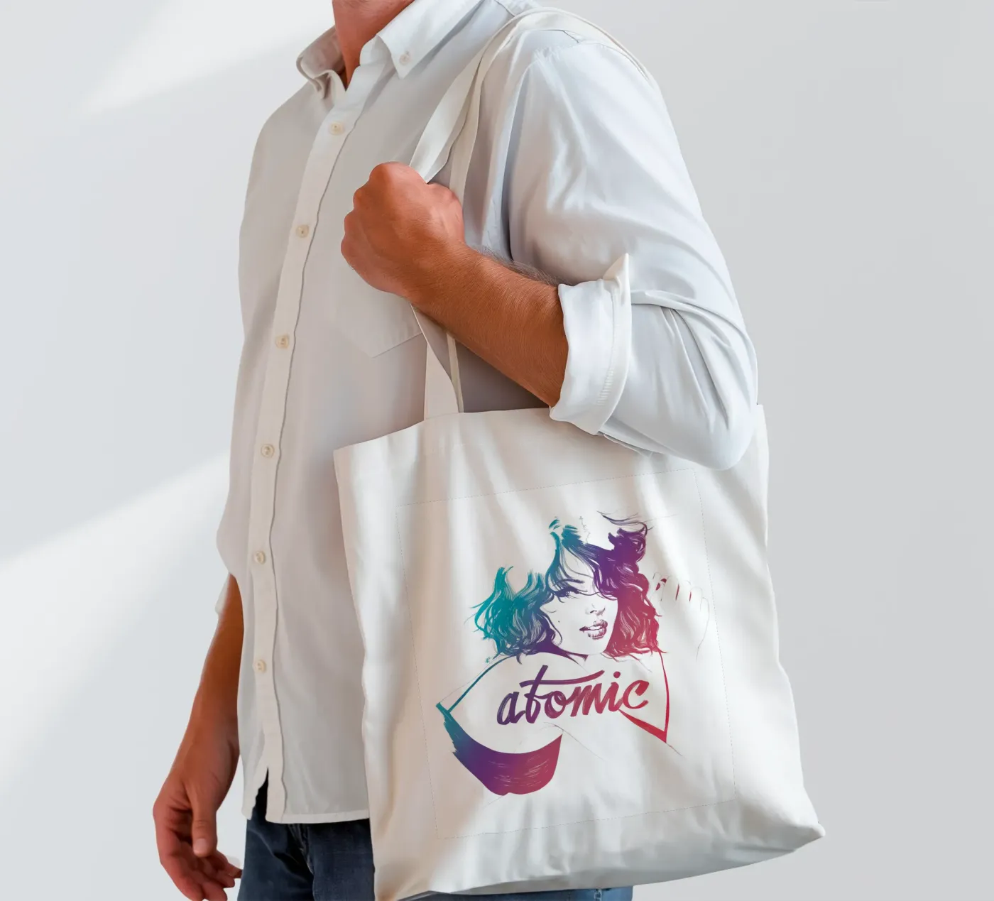 Atomic Jutebeutel von Manuel Rebollo