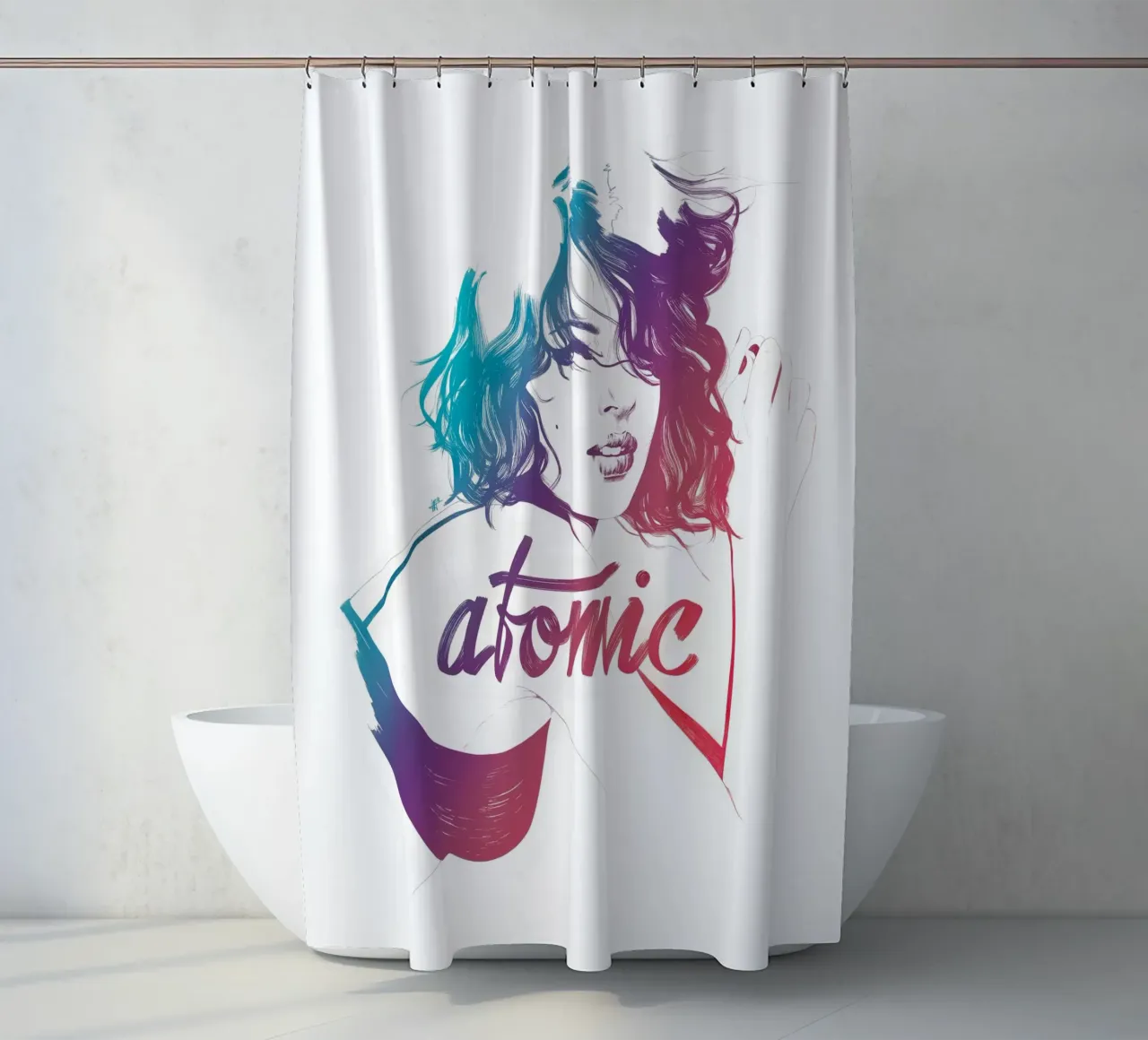 Atomic Duschvorhang von Manuel Rebollo