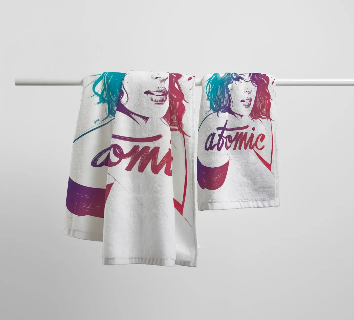 Atomic towel by Manuel Rebollo