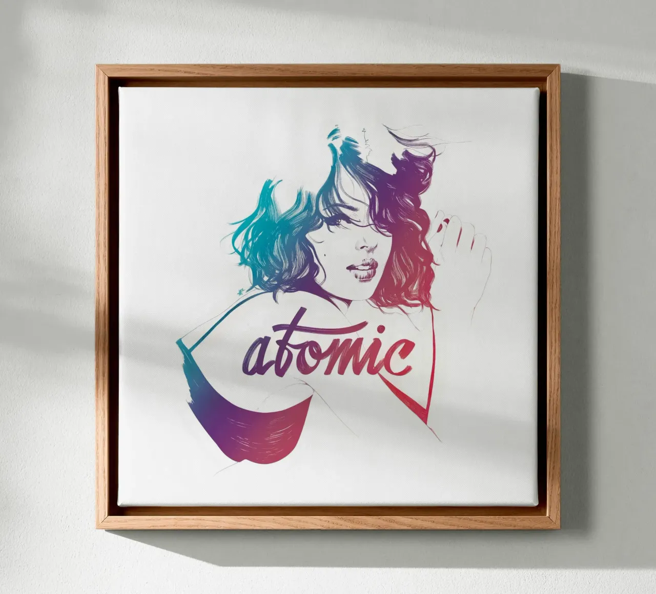 Atomic tela con Cornice a cassetta da Manuel Rebollo