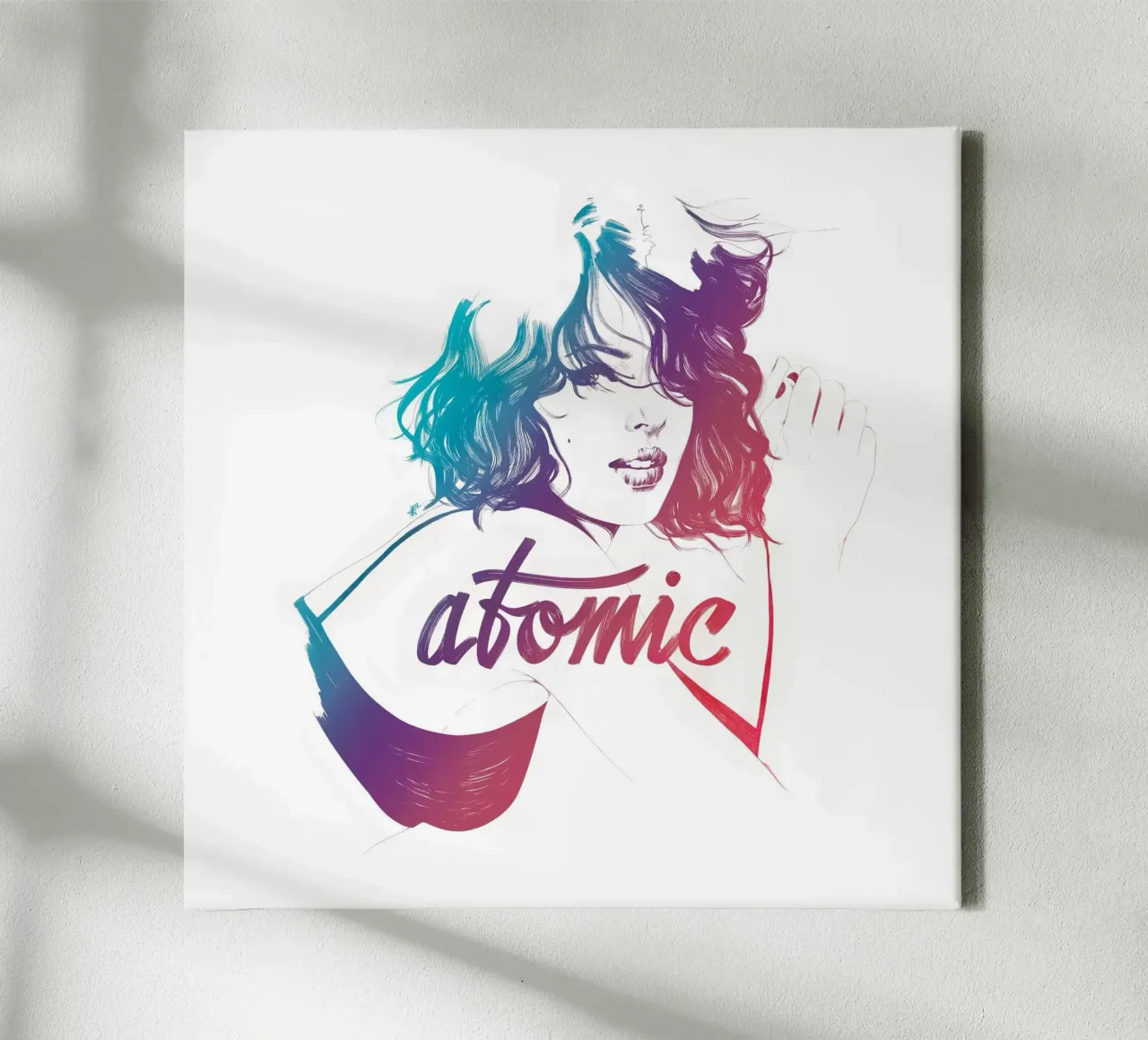 Atomic tela con Cornice a cassetta da Manuel Rebollo