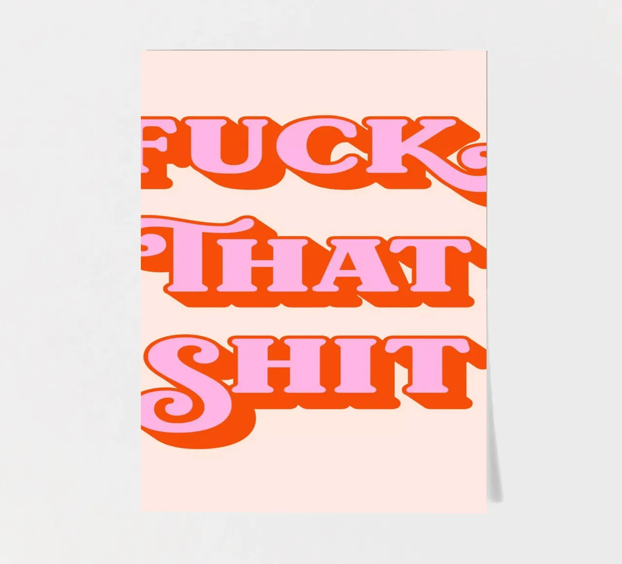 Fuck that shit (Peach & pink tone) sticker sheet by Paigaam Studio
