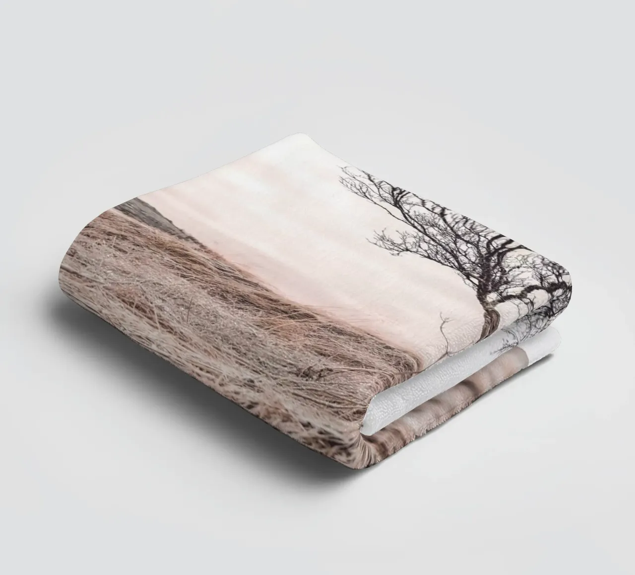 Lone tree - Minimalist nature art for quiet rooms towel by Whole©
