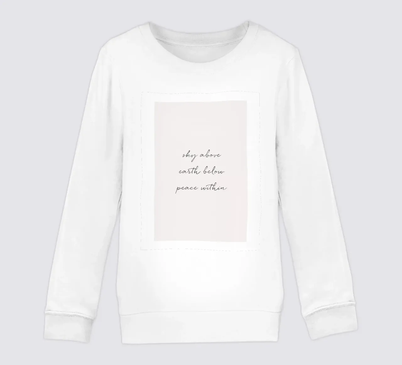 Minimalist typography for modern spaces kids sweatshirt by Whole©