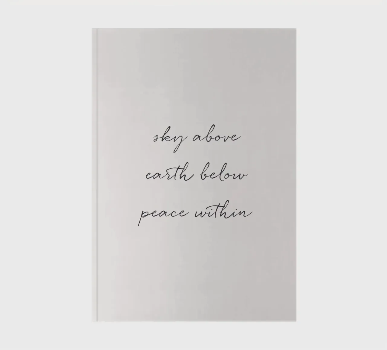 Minimalist typography for modern spaces notebook by Whole©