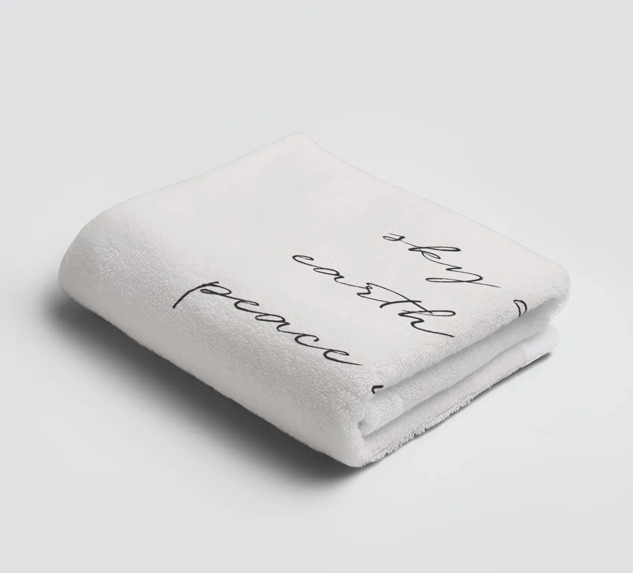 Minimalist typography for modern spaces towel by Whole©