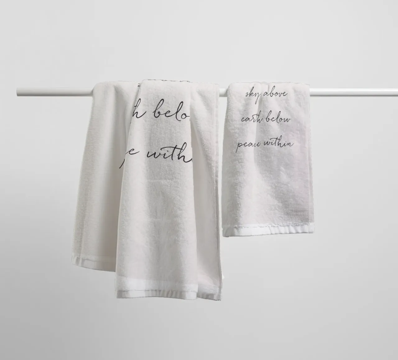 Minimalist typography for modern spaces towel by Whole©