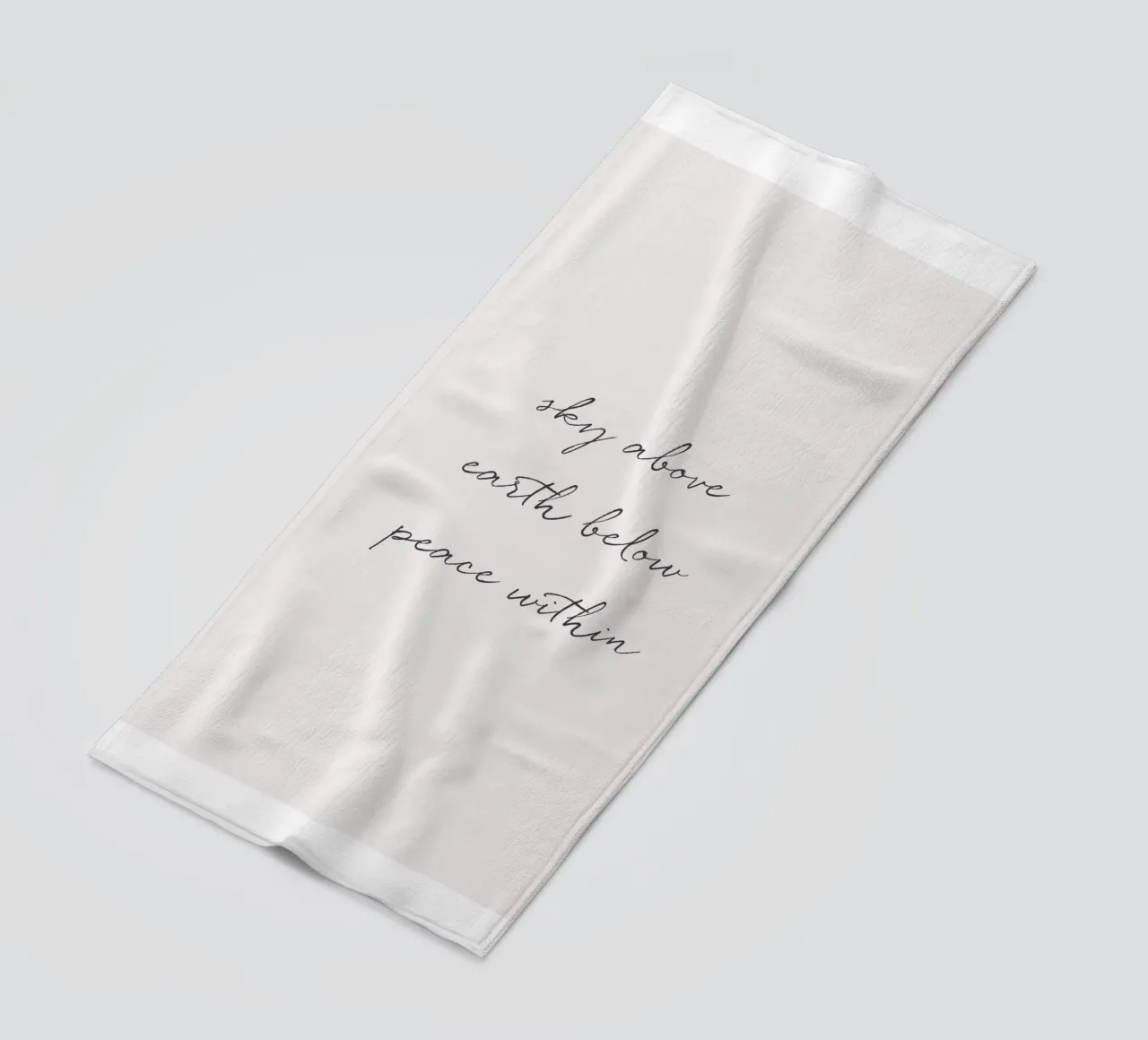 Minimalist typography for modern spaces beach towel by Whole©