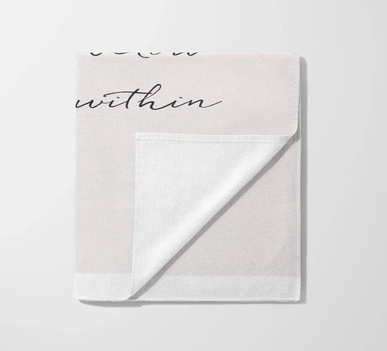 Minimalist typography for modern spaces beach towel by Whole©