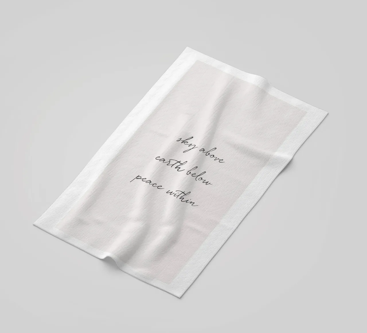 Minimalist typography for modern spaces beach towel by Whole©