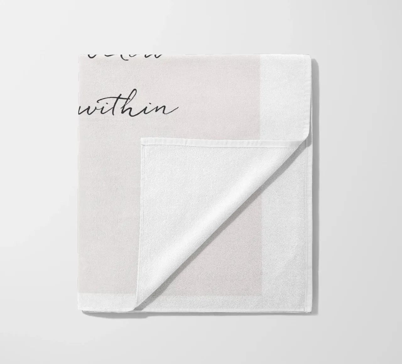 Minimalist typography for modern spaces beach towel by Whole©