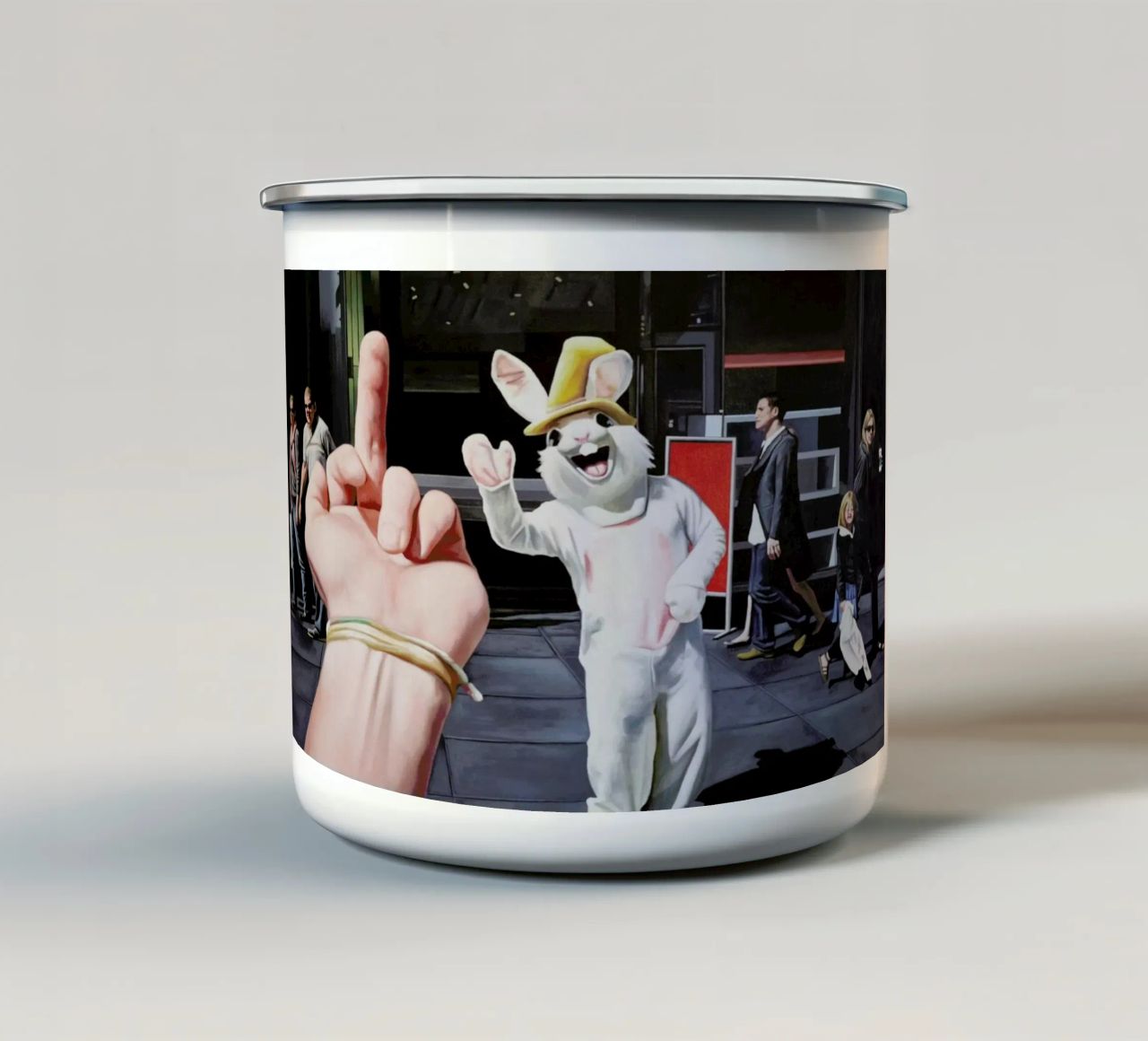 Joyeuses Courses tazza in smalto da Jérôme Romain