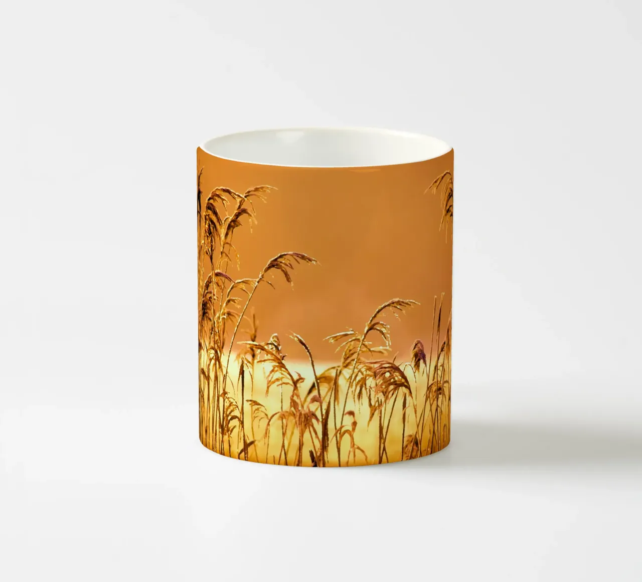 Riet in de zonsondergang keramische mok van Something for you