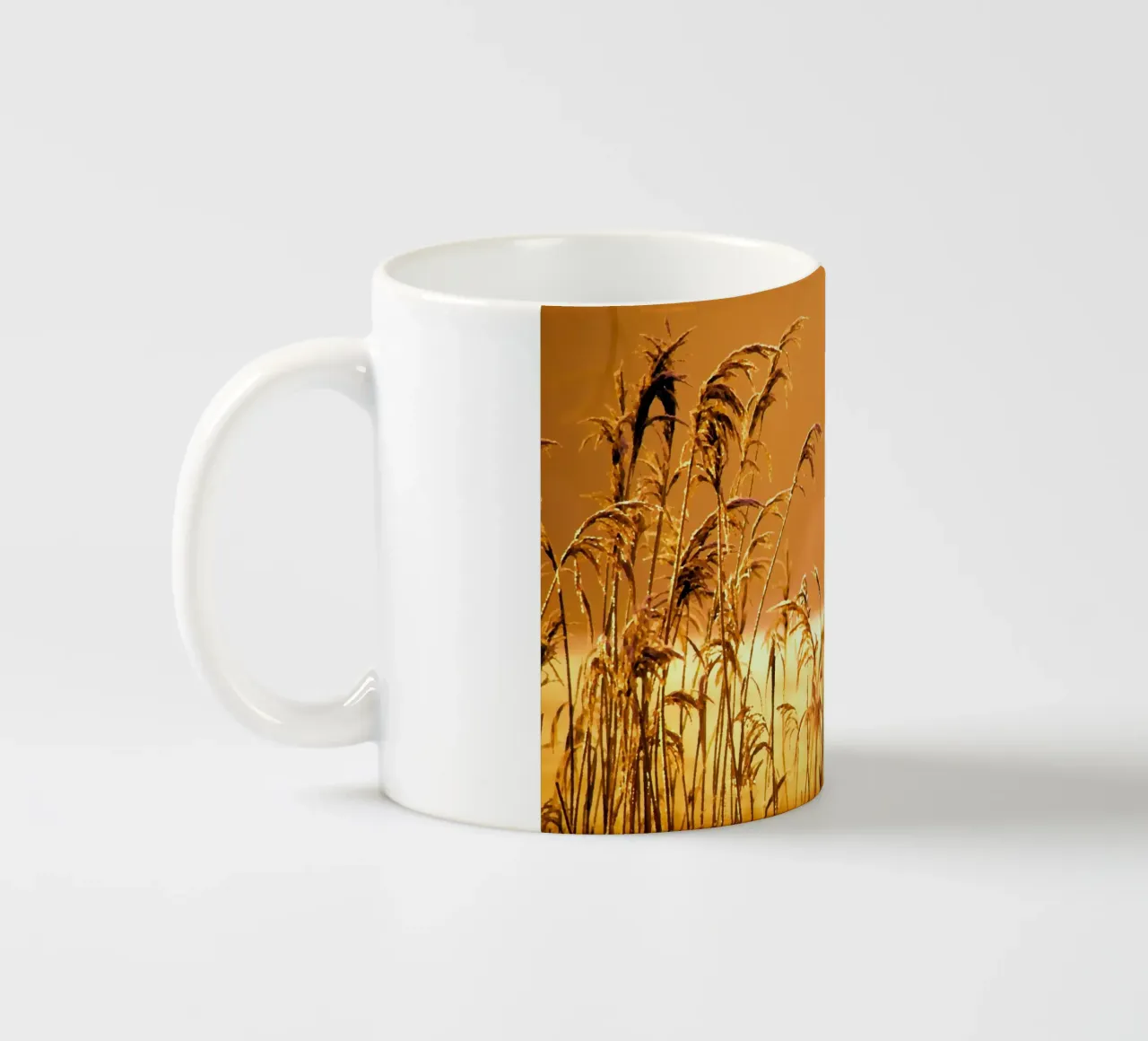 Riet in de zonsondergang keramische mok van Something for you