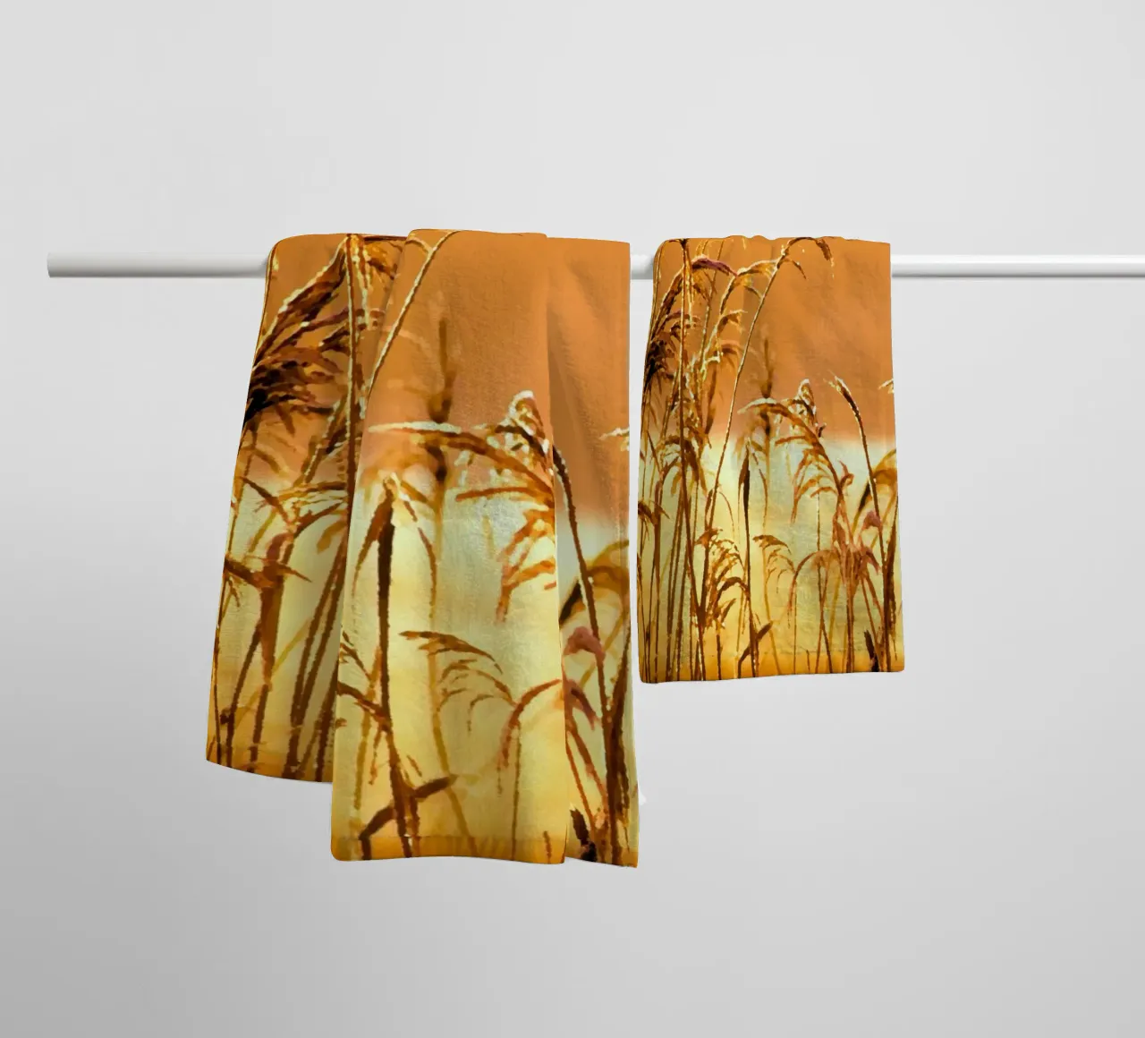 Reeds in the sunset towel by Something for you