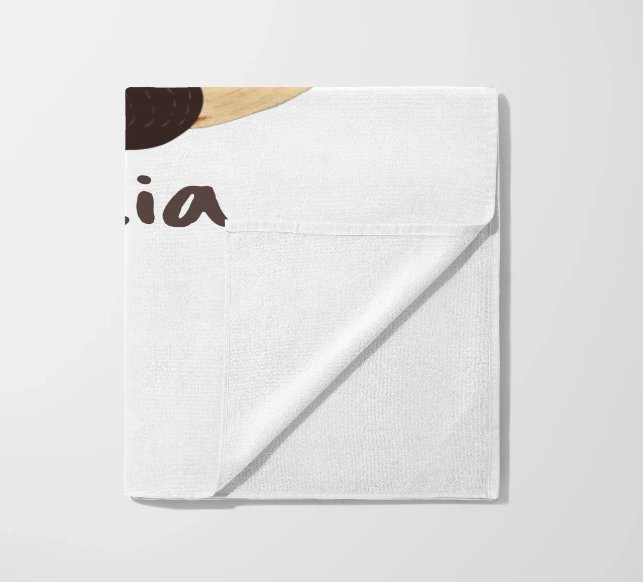Madre addormentata e volpe neonata: Regalo per bambini completamente personalizzabile telo mare da Studio Patruschka