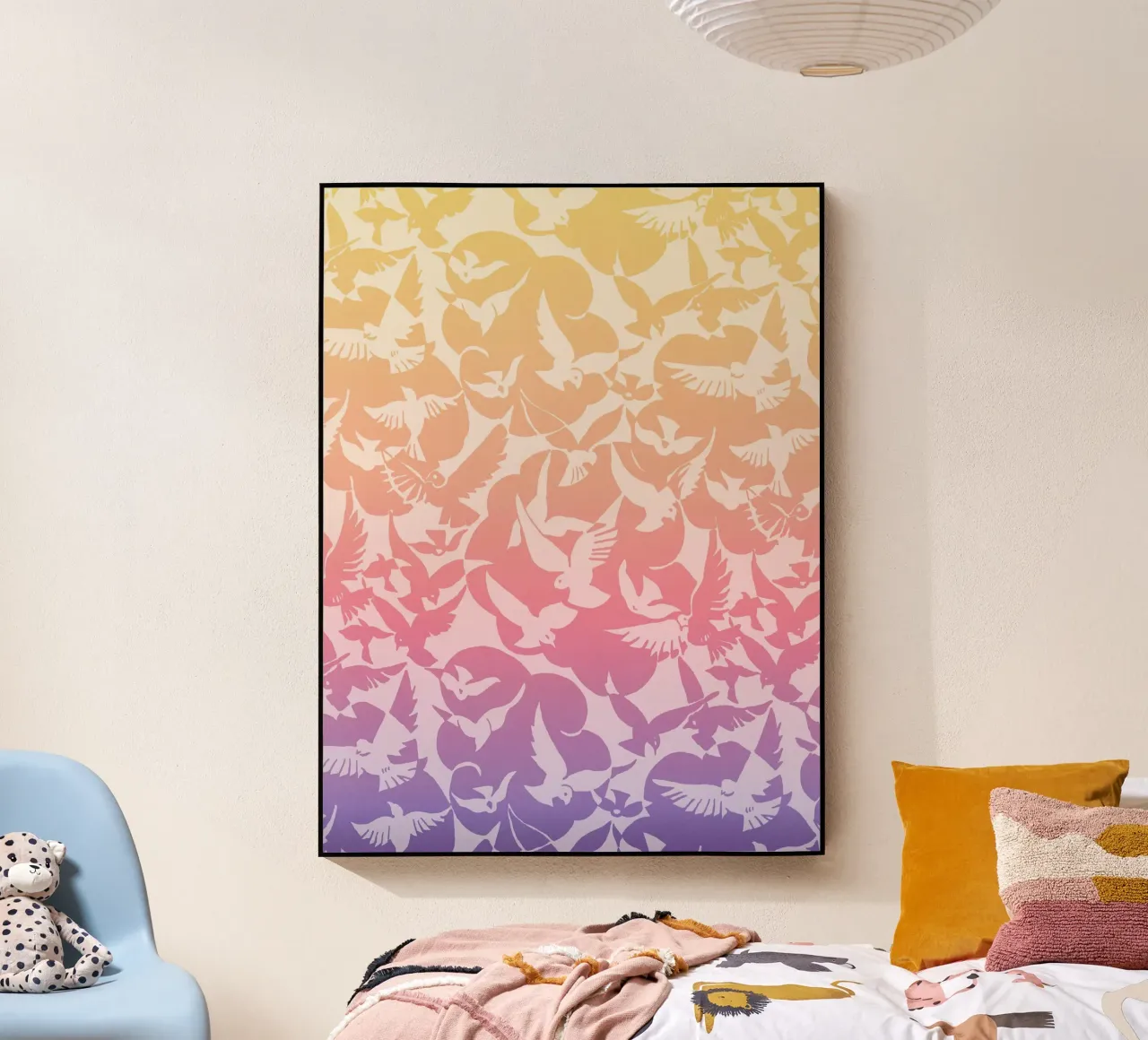 Sunset with Birds plexiglass da apoloprints