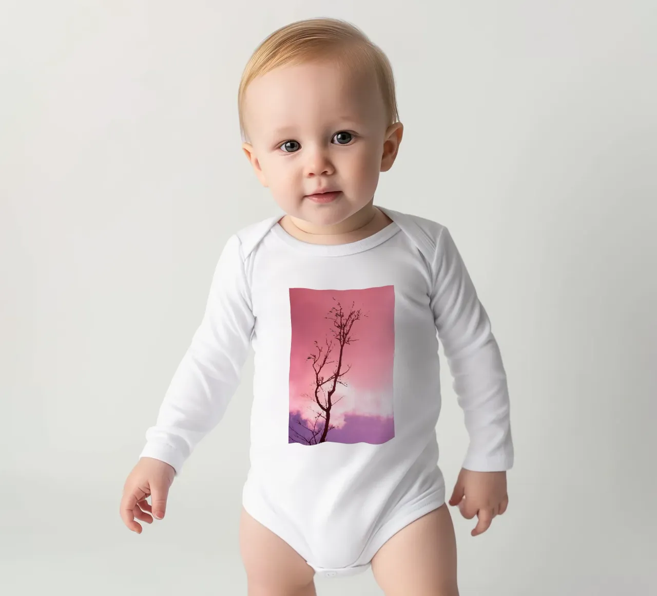 Tree in the sunset long-sleeve baby romper by Something for you