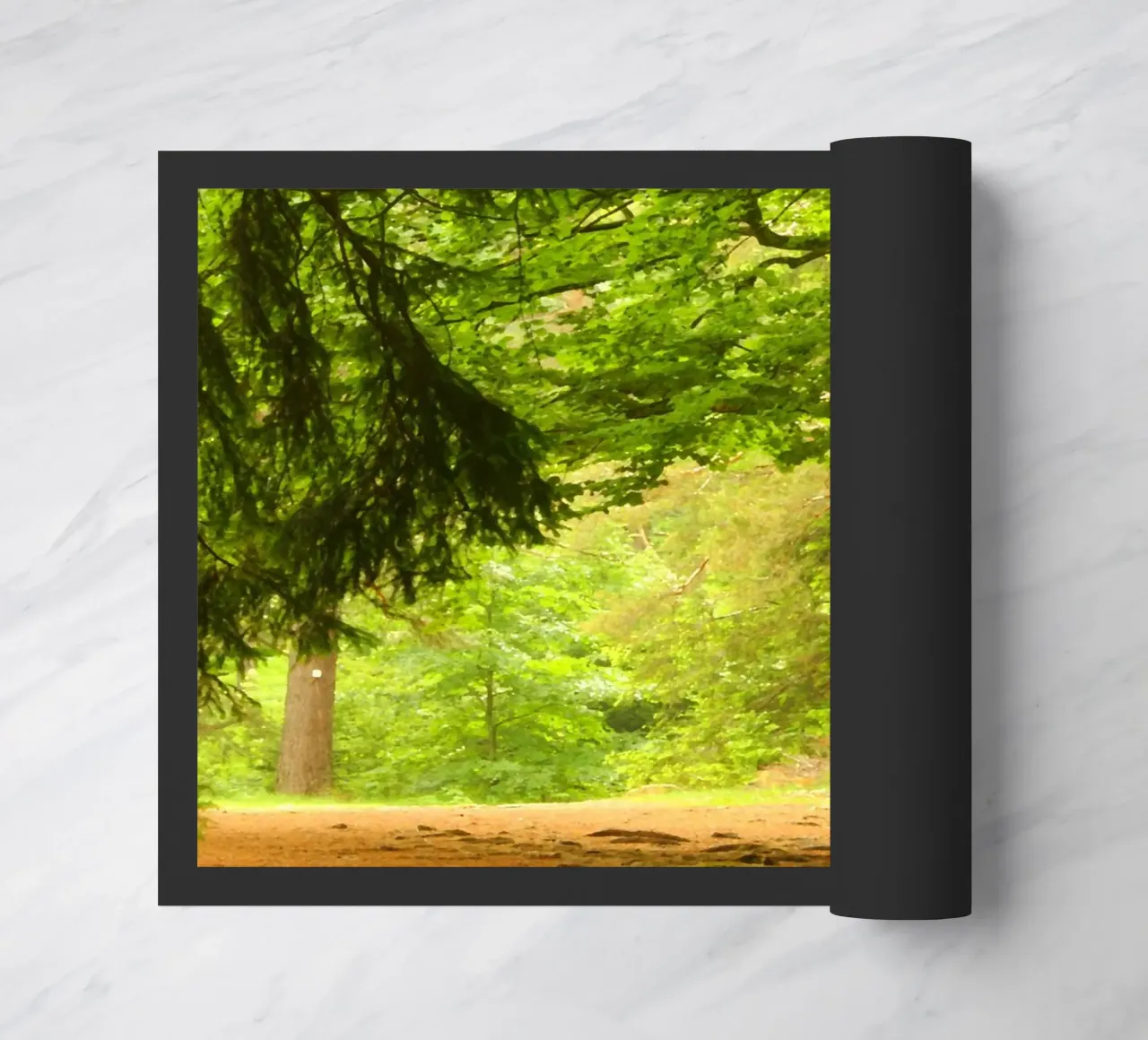 Path in the forest in summer sunshine doormat by Something for you