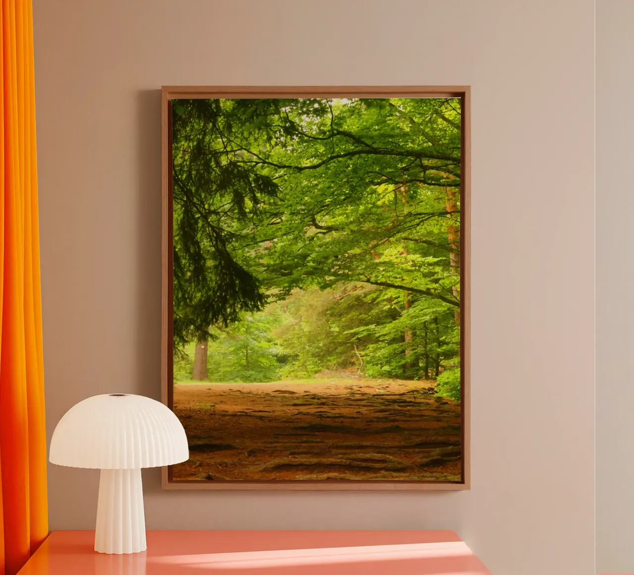 Sentiero nella foresta sotto il sole estivo tela da Something for you