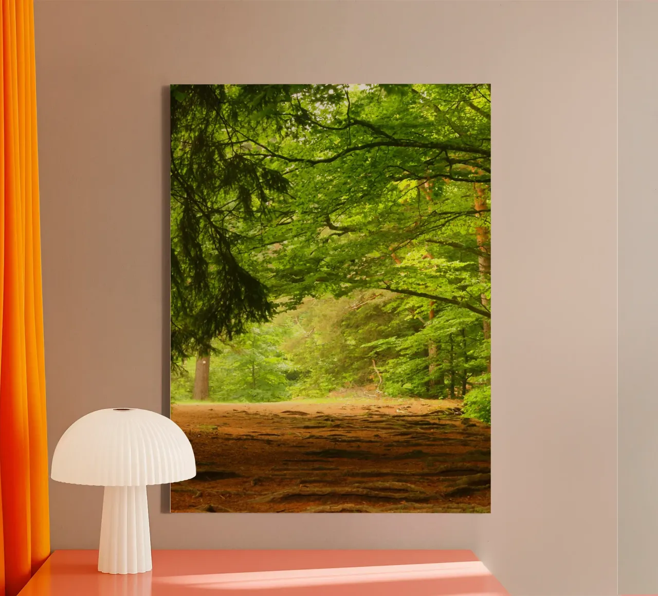 Sentiero nella foresta sotto il sole estivo tela da Something for you