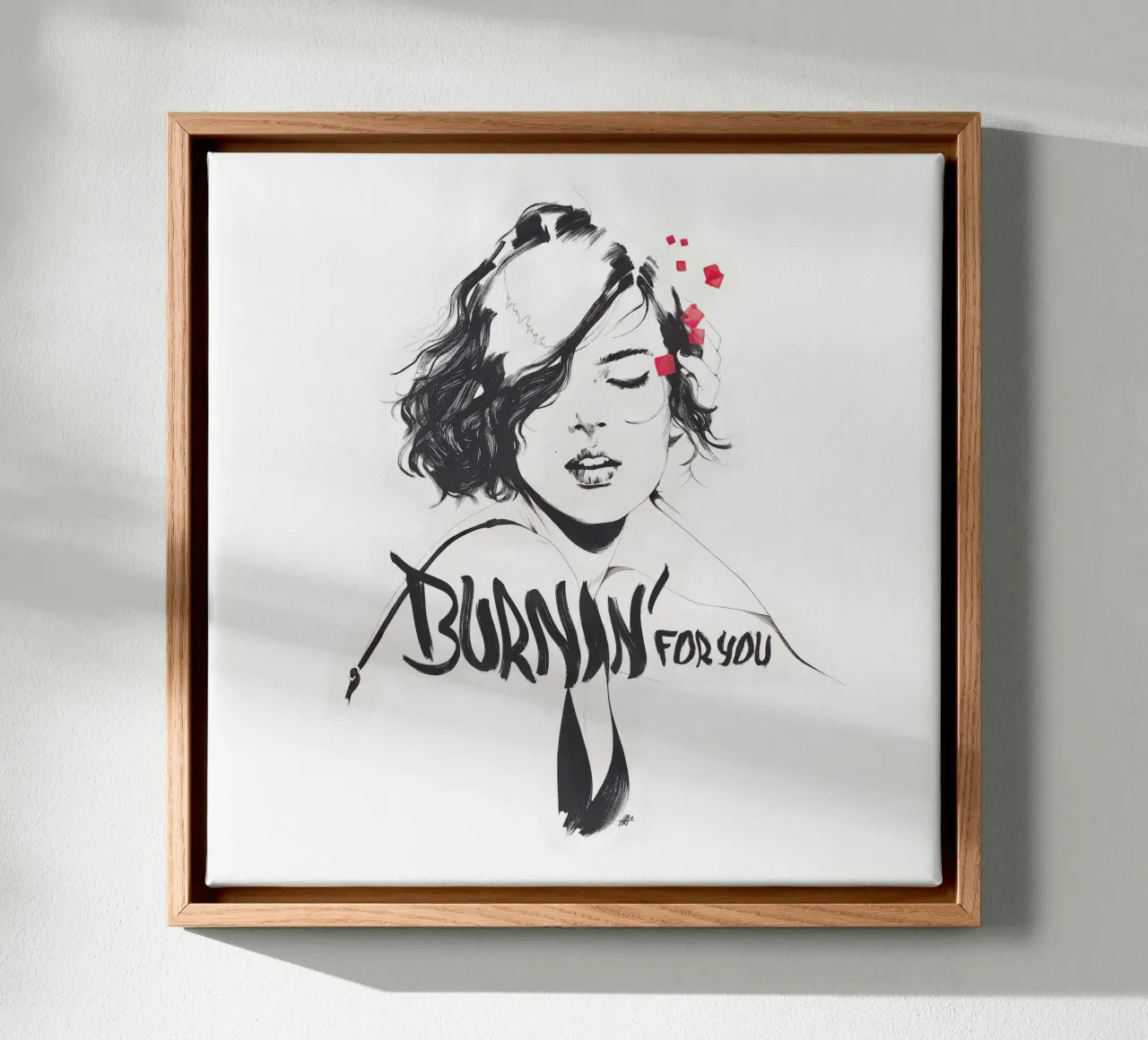 Burnin' For You tela con Cornice a cassetta da Manuel Rebollo