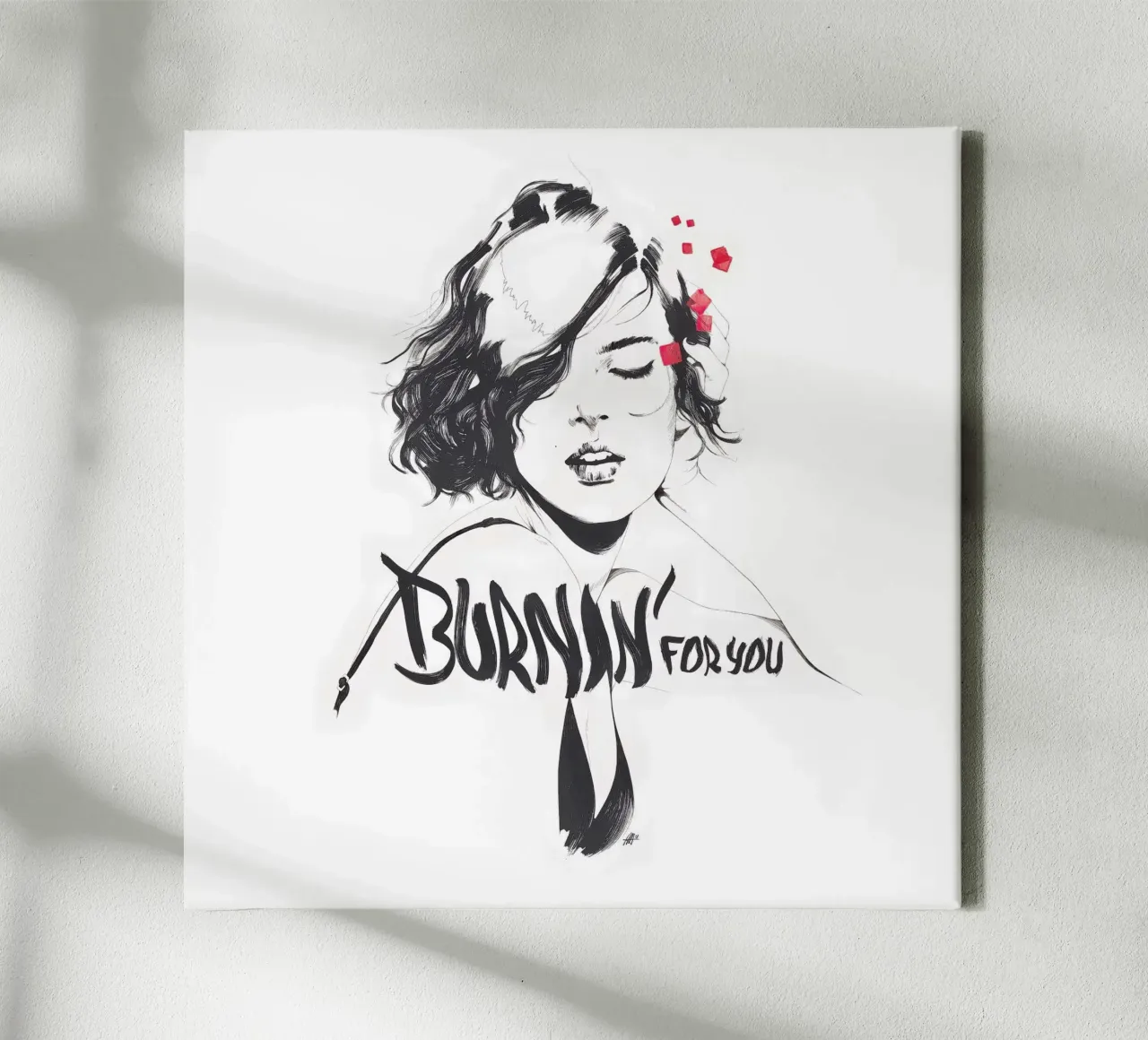Burnin' For You tela con Cornice a cassetta da Manuel Rebollo