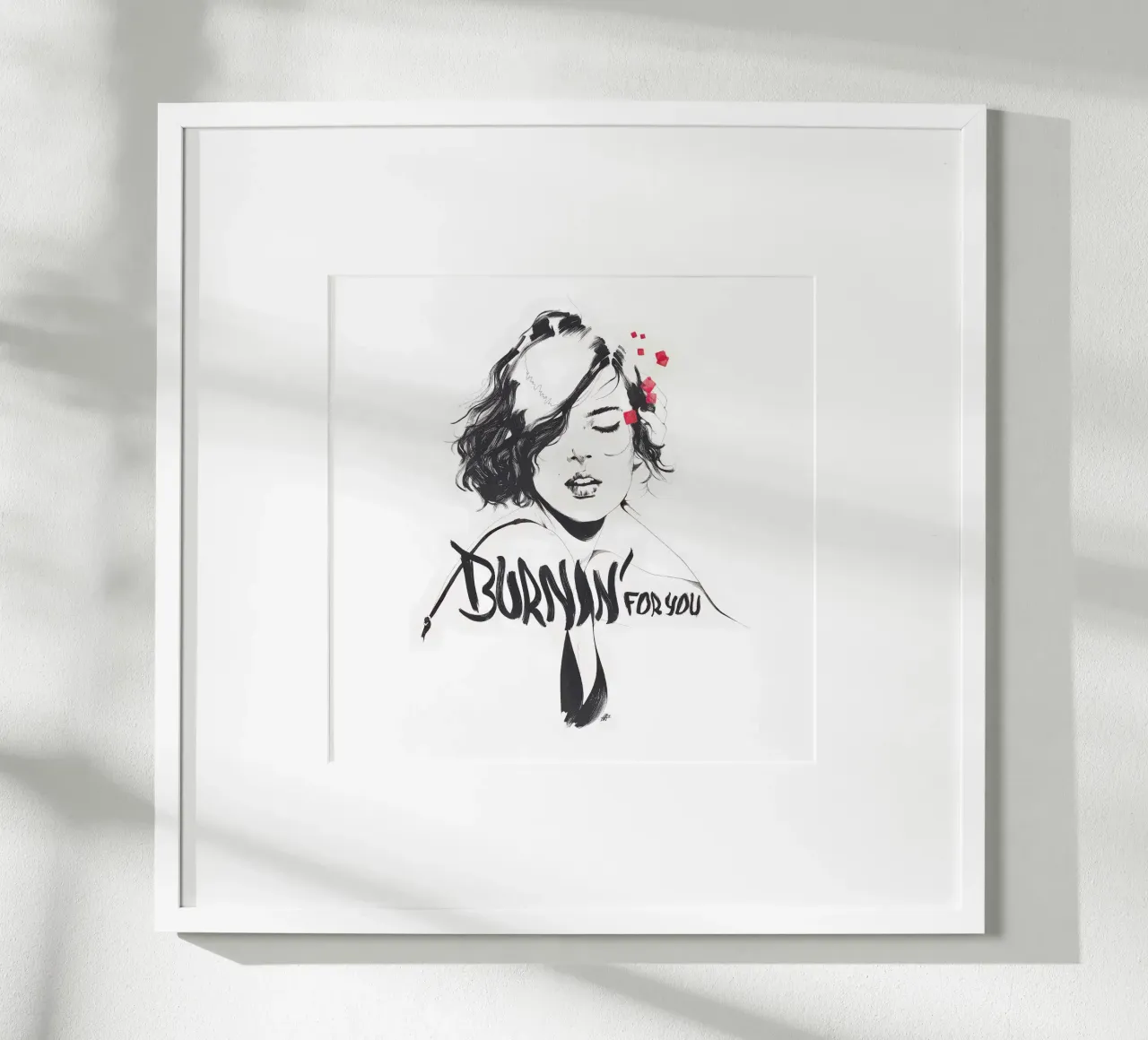 Burnin' For You poster con telaio in plastica da Manuel Rebollo