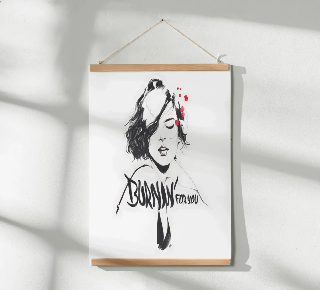 Burnin' For You poster con telaio in plastica da Manuel Rebollo