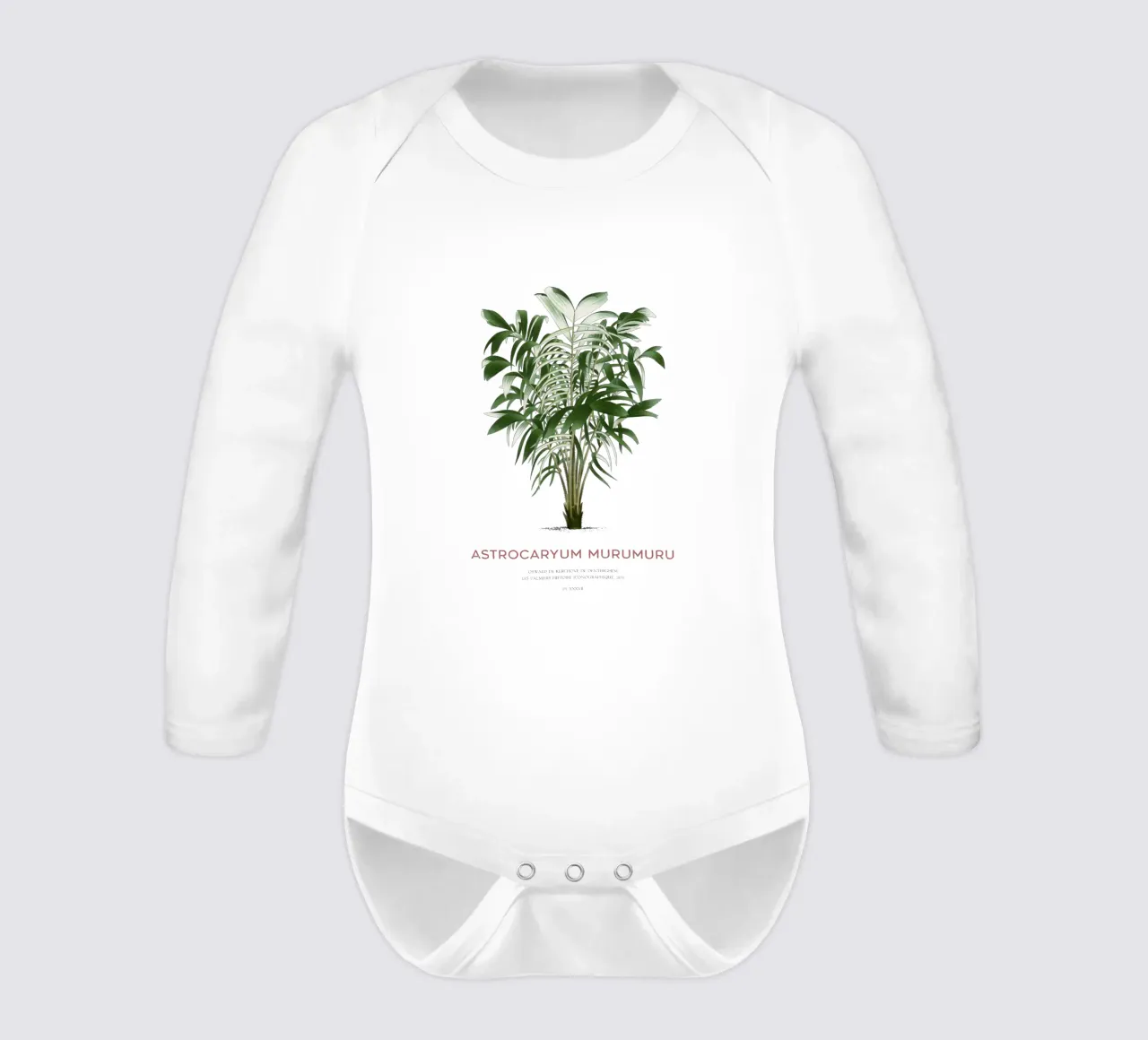Murumuru-Palme oder Astrocaryum murumuru Langarm Babybody von Vintagrafica