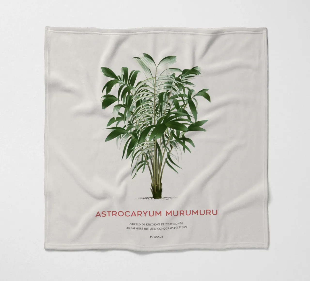 Murumuru-Palme oder Astrocaryum murumuru Fleecedecke von Vintagrafica