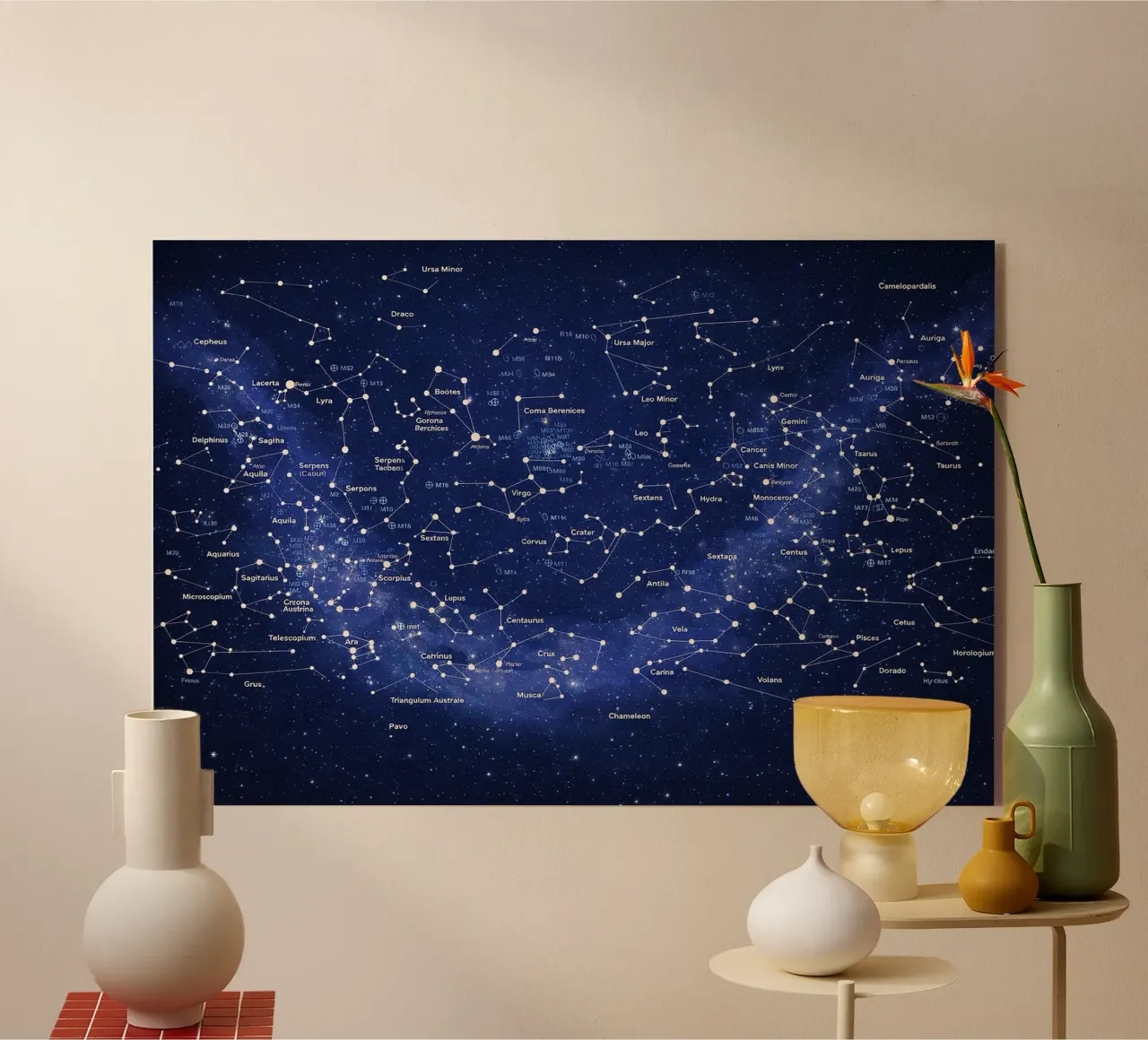 Deep Blue Constellation Map plexiglass da Ninaittwaa