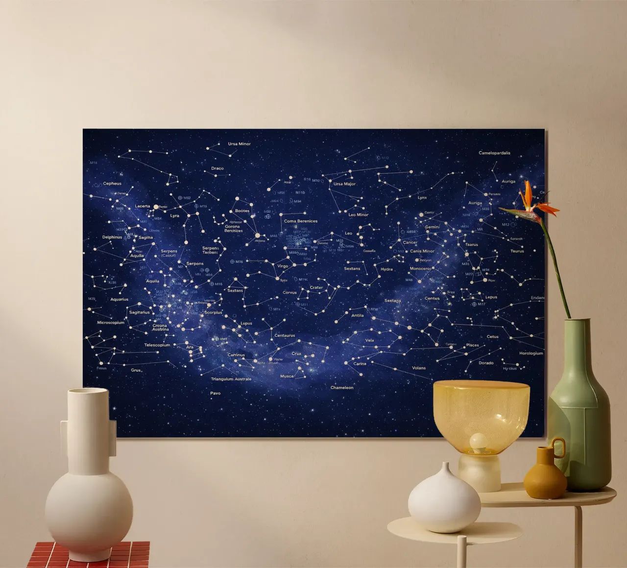Deep Blue Constellation Map poster da Ninaittwaa