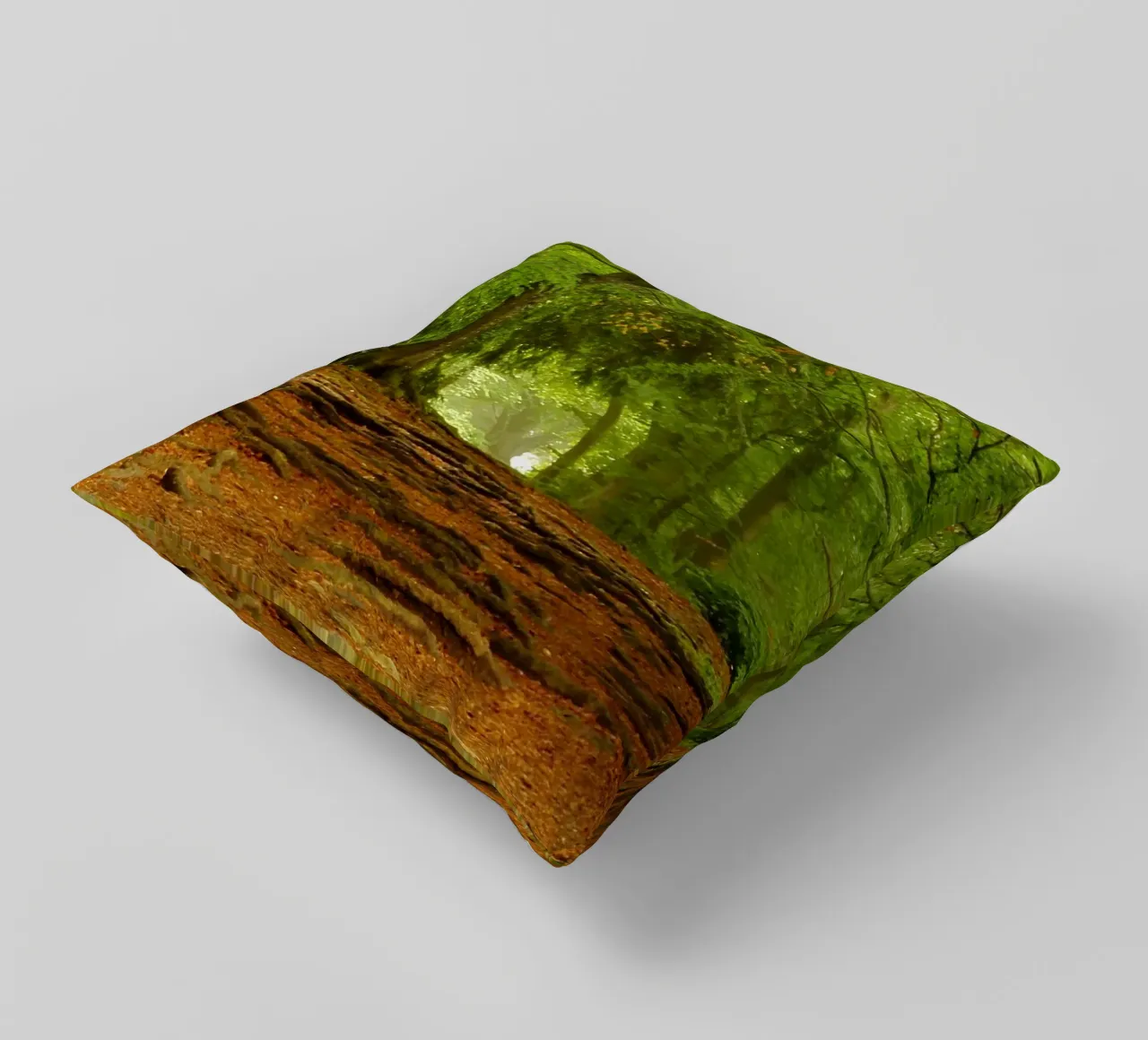 Path in the forest in summer sunshine decorative cushion by Something for you