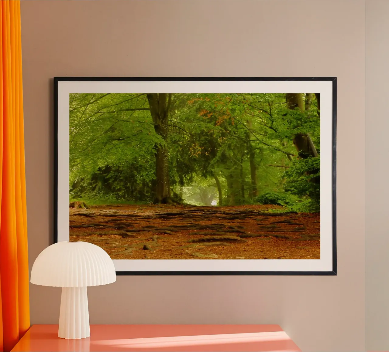 Sentiero nella foresta sotto il sole estivo poster da Something for you