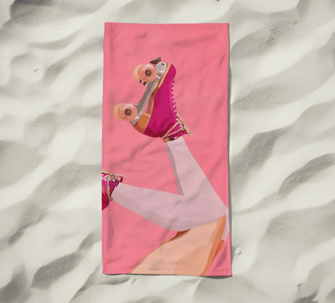 Pink Rollerblades telo mare da cityart
