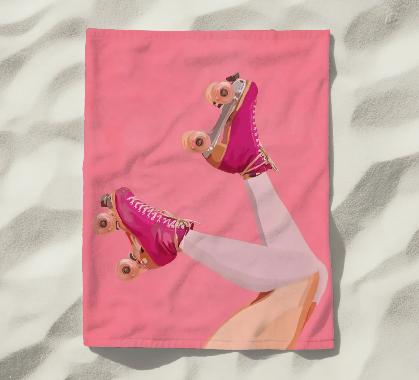 Pink Rollerblades telo mare da cityart