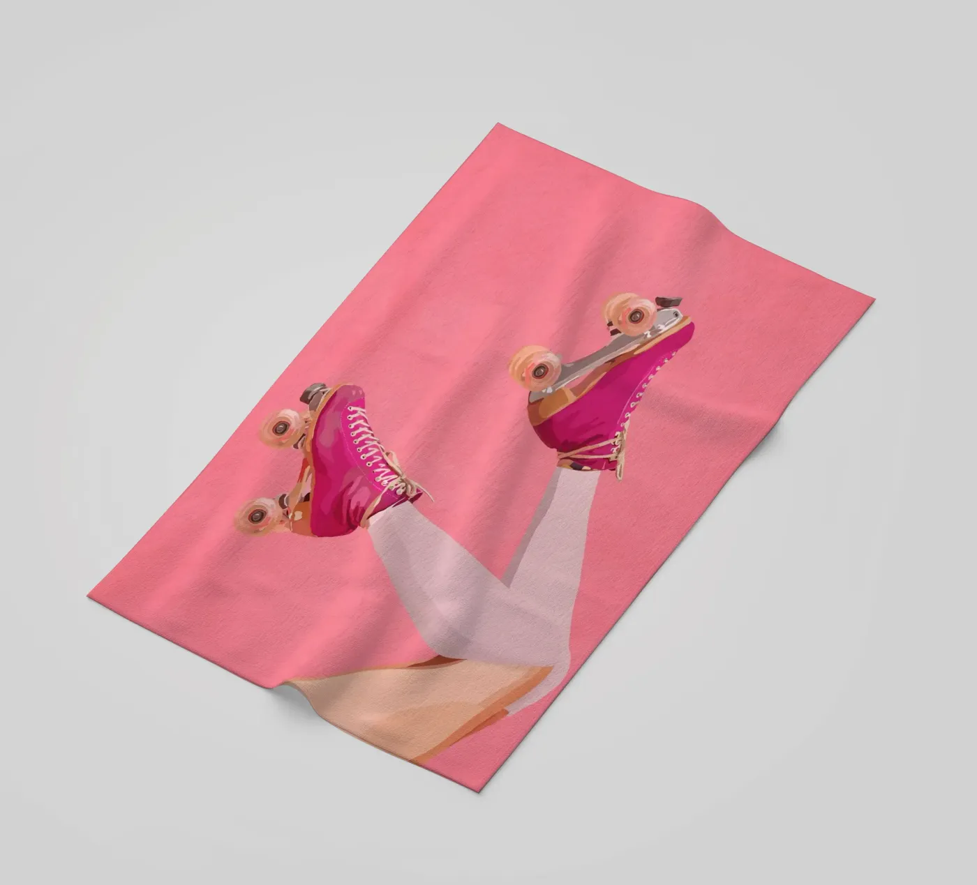 Pink Rollerblades telo mare da cityart