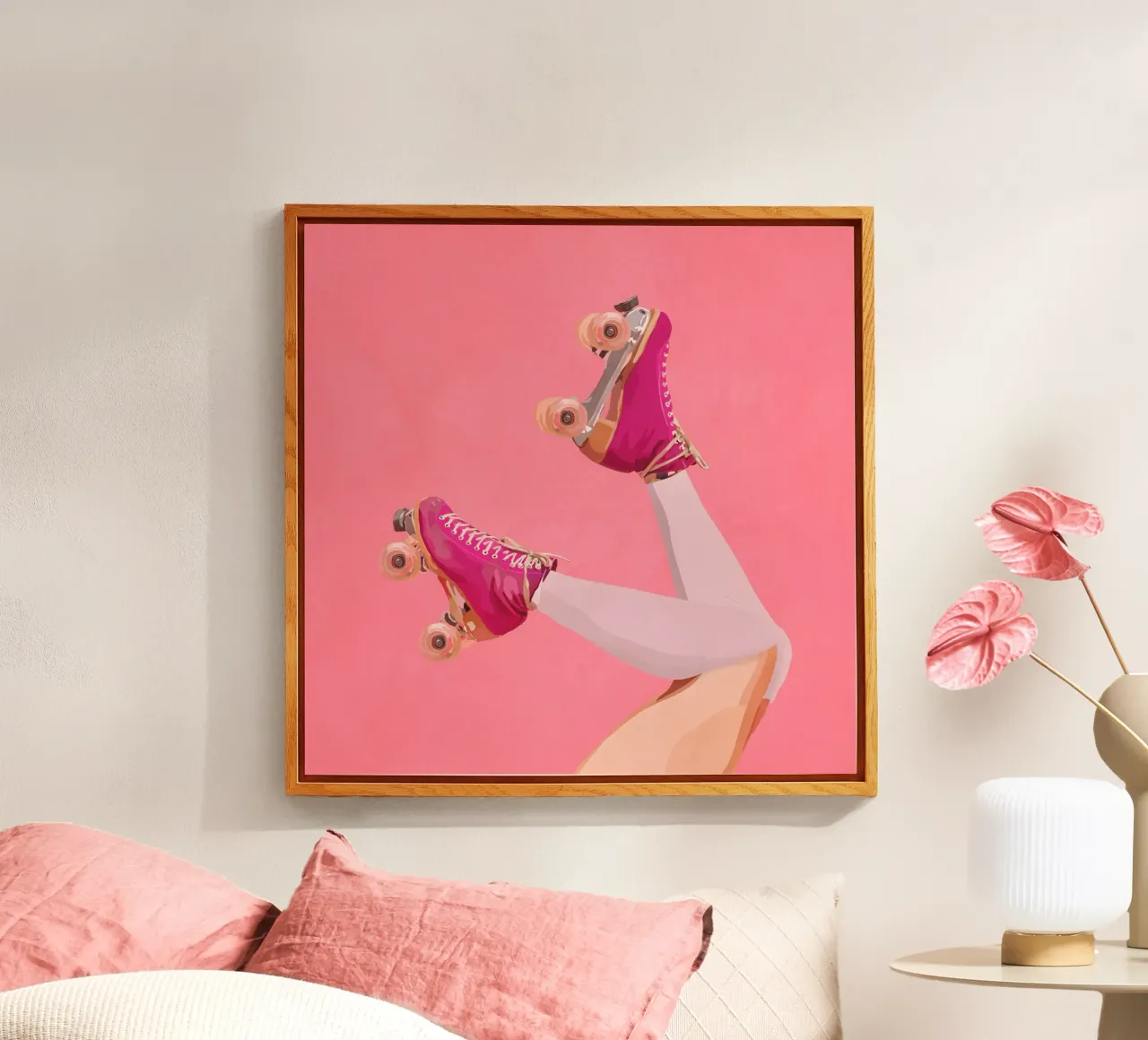 Pink Rollerblades plexiglass da cityart