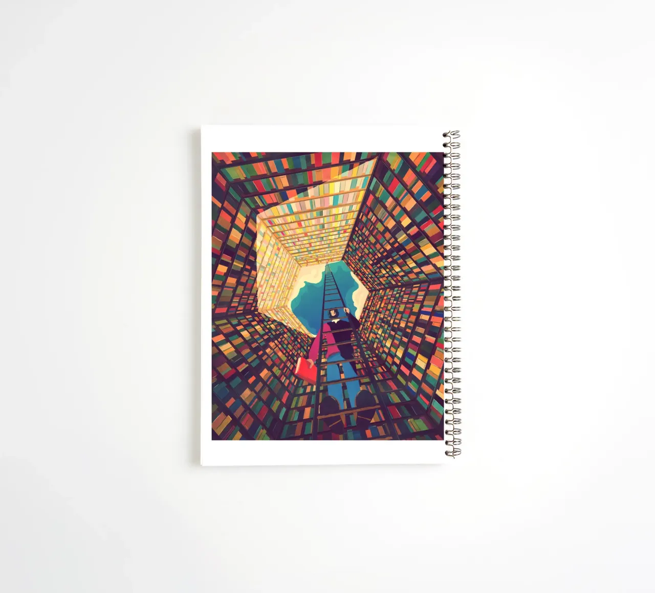 Library of Babel spiral notebook by Giordano Poloni