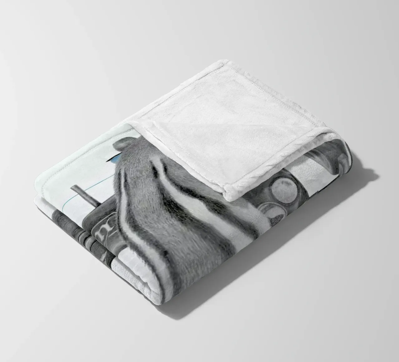 Charlotte Livingston Eastern Chipmunk fleece blanket by Le Canot Rouge