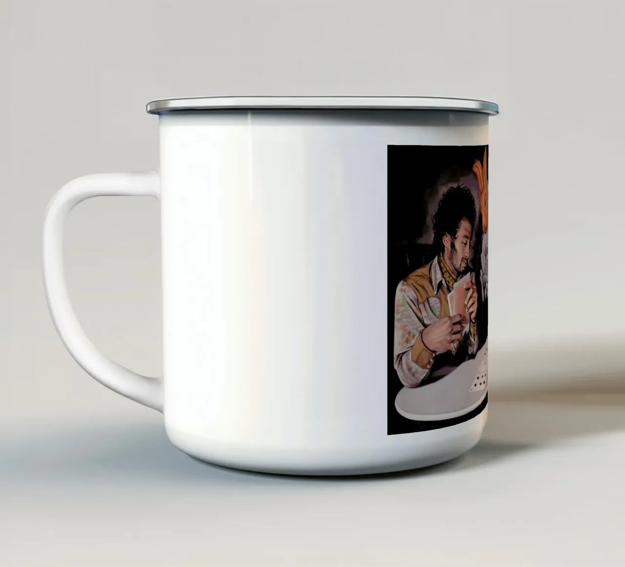 Le Tricheur tazza in smalto da Jérôme Romain
