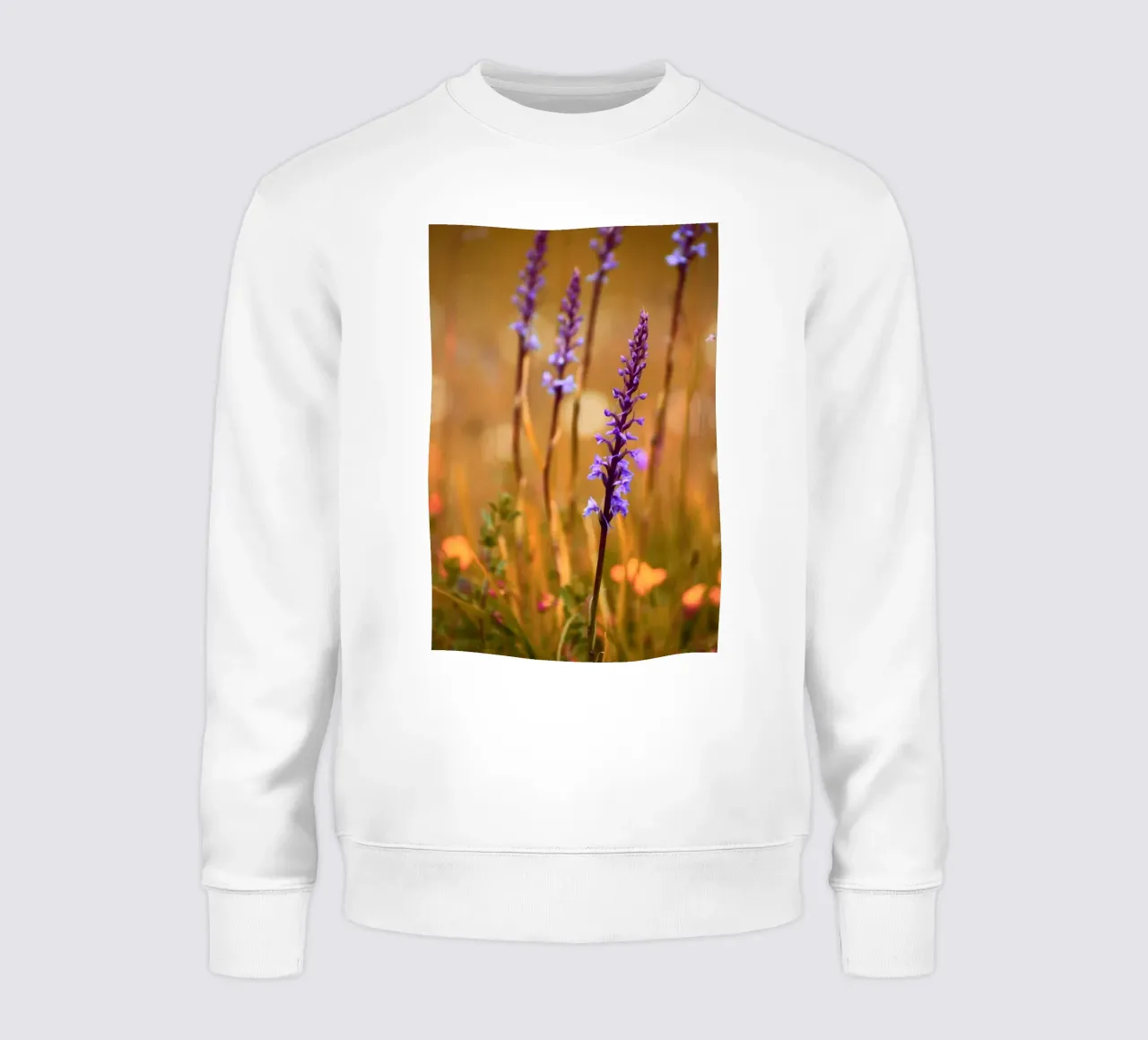 Piccoli fiori viola al sole felpa da Something for you
