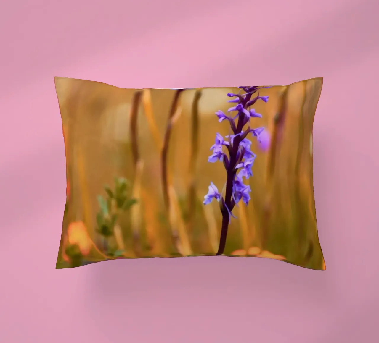 Small purple flowers in the sunshine decorative cushion by Something for you