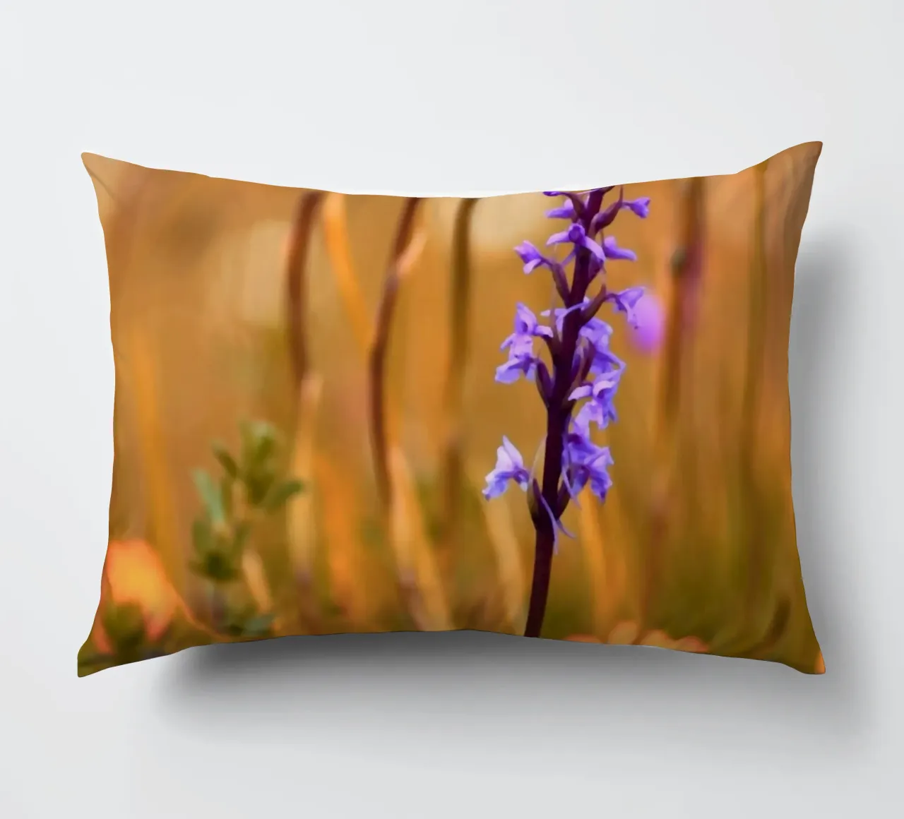 Small purple flowers in the sunshine decorative cushion by Something for you