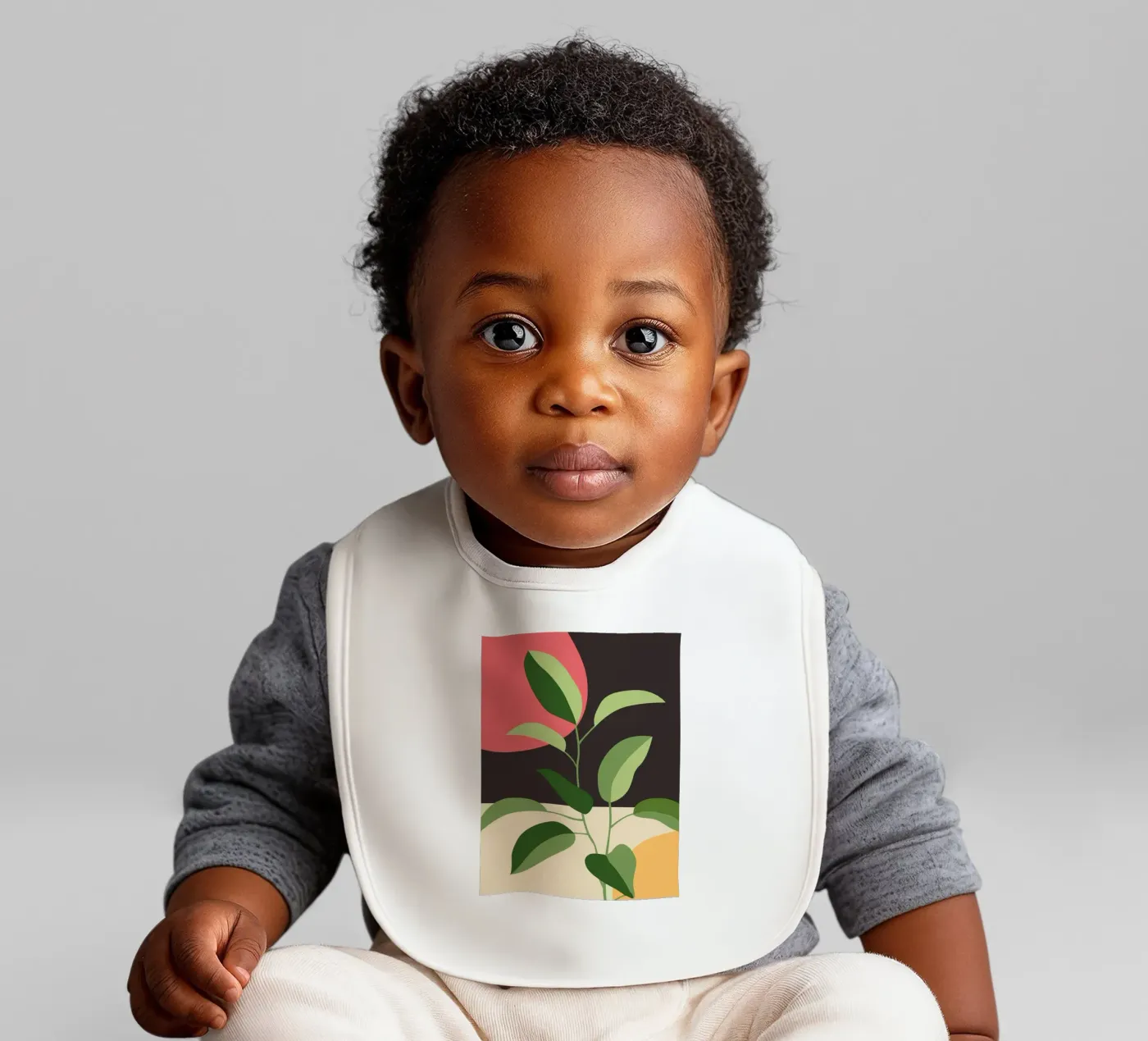 Leaves and Sun baby slabbetje van ThingDesign