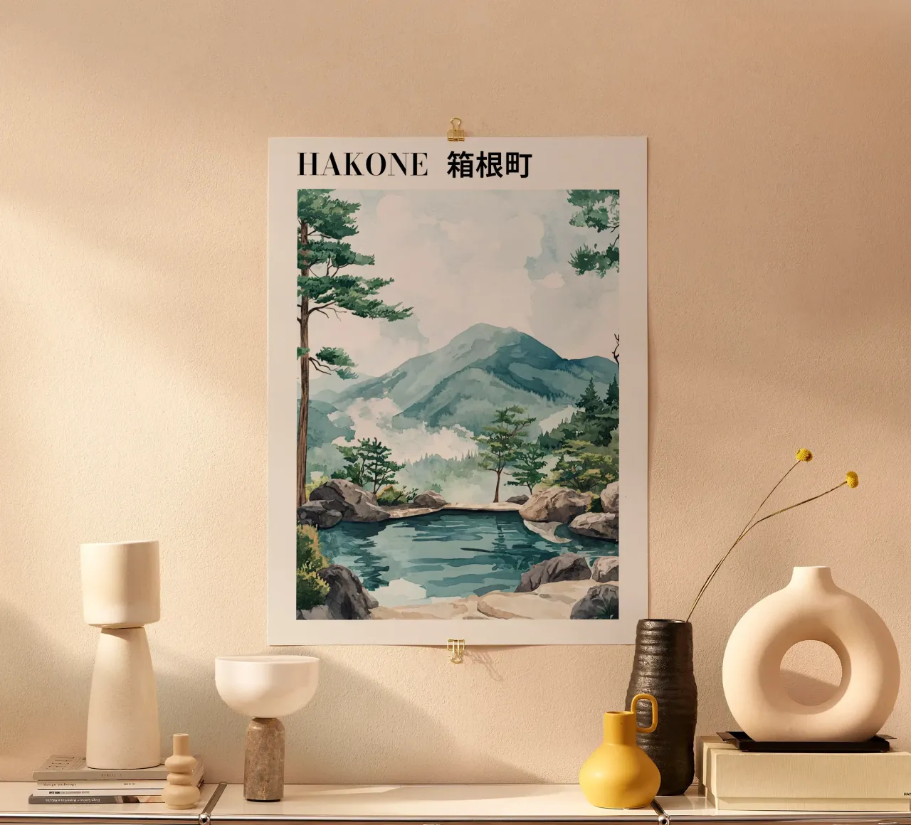 Hakone - 箱根町 poster con telaio in plastica da Sugoi